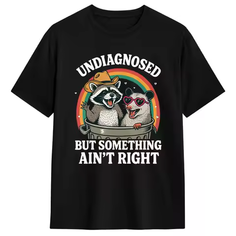 Undiagnosed But Something Ain‘t Right T-Shirt Mens Funny T Shirts Summer O Neck Fashion Tee Shirt De
