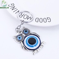 SHANLIN Car Accessories Evil Eye Protection Tassel Lucky Crystals Charms Car Pendant