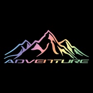 Creative mountain peak decorative car body paper painting after adventure, personalized mountain pea