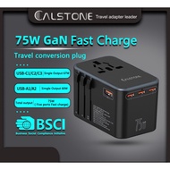 Calstone 75W GaN Fast Charger 6in1 Multifunctional Travel Charger