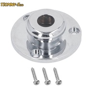 TIOMNV56H4 Tail Pin Cover, Metal Silver Guitar Endpin Jack, Durable 6.35mm Jack End Pin Screw Kit Fo