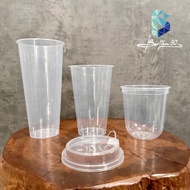 Gelas Cup PP Injection 14 Oz Cup Injection Bening Oval 25 Pcs / Gelas Inject Cup 14 Oval 380 ml / G