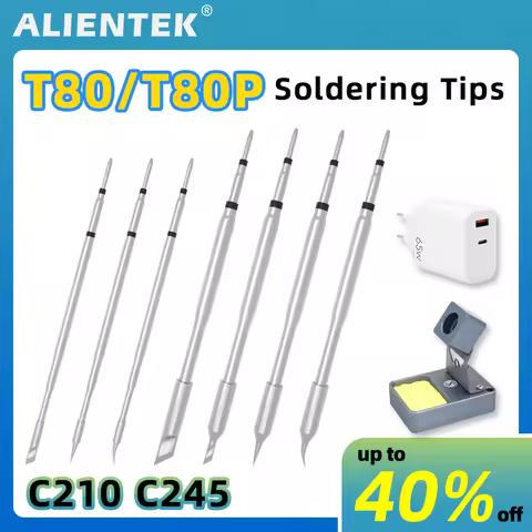 ALIENTEK Soldering Iron Tips T80/T80P T12 Tip C245 C210 Lead Free Heating Core Soldering Station Wel