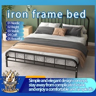 Bed Frame High Load-Bearing Iron Bed Frame Queen Size Metal Bed Frame Steel Bed Frame Single/Double