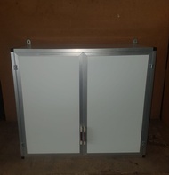 rak gantung lemari dapur kitchen set atas aluminium acp 2 pintu pols