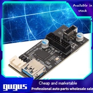gugushop Denash 19PIN Type E Adapter Expansion Card  5Gbps PCB Material High Compatibility USB3.2 Ge