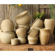 🚓Flower Pot Stoneware White Large Vegetarian Braised Succulent Ceramics Vintage Succulent Plant Source Factory Free Ship