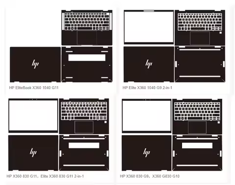 Pre Cut Laptop Vinyl Decal Cover Sticker Skin Protector For HP Elite X360 830 G11 G10 G9 2-in-1, Eli