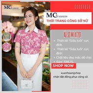 AT201 MCFashion Floral Office Women's Shirt - Teacher's Shirt Soft, Elegant Fabric
