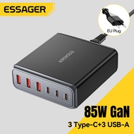 Essager 85W GaN 3A+3C Desktop Chargers PD3.1 QC4.0 USB A Type C Quick Charge Charger PD30W Multi-dev