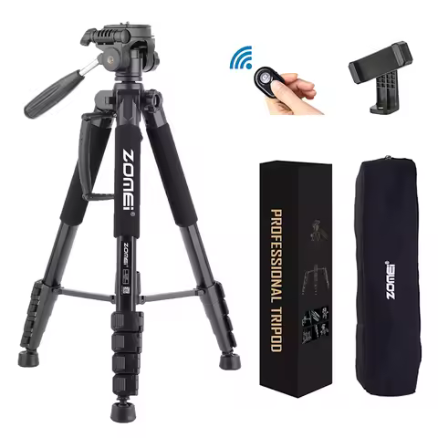 Zomei Q188 188cm Professional photography accessories video camera DSLR tripod for phone with phone