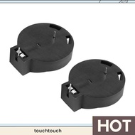 2 Pcs CR2450 Coin Cell Button Battery Socket Holder Case 2 Pins Black touchtouch.
