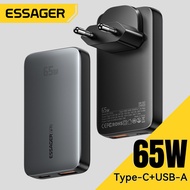 Essager Ultrathin 65W GaN USB A Type C Charger For Laptop Tablet Fast Charging Charger For iPhone16