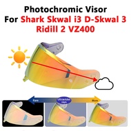 Photochromic Visor For Shark Skwal i3 D-Skwal 3 Ridill 2 VZ400 Helmet UV Protection Shield Lens Fits