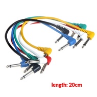 [Local Seller] Guitar Patch Cable for Effect Pedal 30cm/ 12inch 1/4 Right-Angle Mono to Right-Angle 