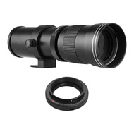 Camera MF Super Telephoto Zoom Lens F/8.3-16 420-800mm T Mount with Adapter Ring Universal 1/4 Threa