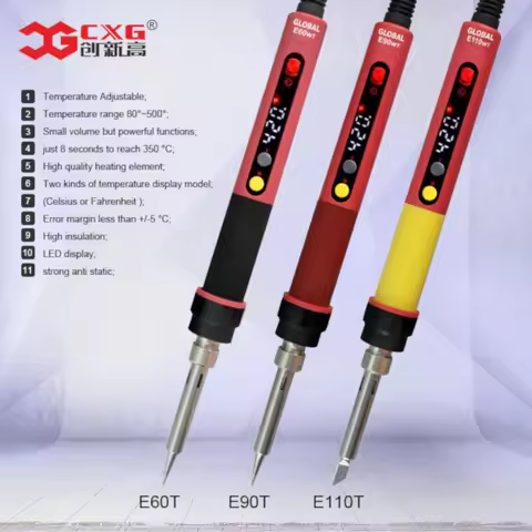 CXG E60WT/E90WT/E110WT LED Soldering Iron Professional Adjustable Temperature Global Electric Solder