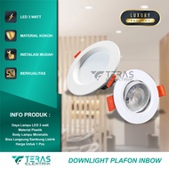 Lampu downlight 3Watt / Spotlight downlight 3 Watt / Lampu LED plafon 3Watt / Lampu 3 Watt