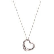 TIFFANY＆CO 925純銀Elsa Peretti Open Heart Necklace項鍊