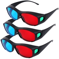 3 Pieces Red Blue 3D Glasses 3D Movie Game Glasses Anti-Polarization Design Red-Blue 3D Style Glasse