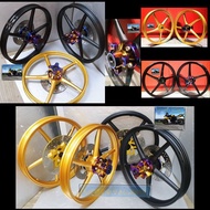 【Malaysia Ready Stock】▩﹊❂SP522 ENKEI SPORT RIM + DISC + CUSTOM HUB Y15ZR/RS150/Y125Z/LC135 5S