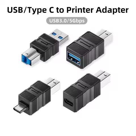 USB 3.0 Printer Adapter USB B Male to Female Type C Printer Adapter Connector Extension Plug Convert