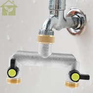 2 Way Hose Splitter 3/4 Inch Water Hose Splitter Zinc Alloy Garden Hose Adapter Outdoor Hose Splitte