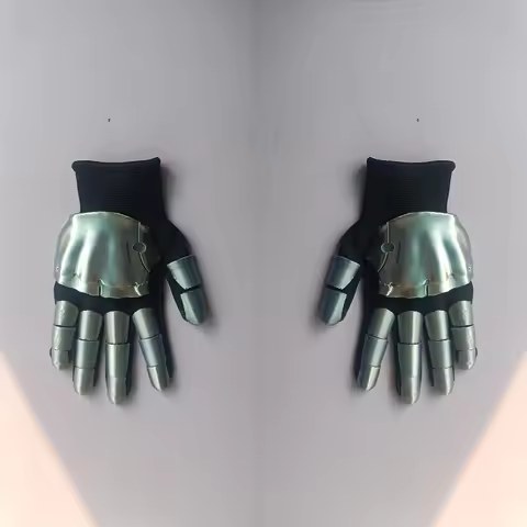 Cyberpunk Gloves, Cosplay Party Outfit, Mechanical Mecha Style Riding Gloves, 3D Printed, Hand Prote