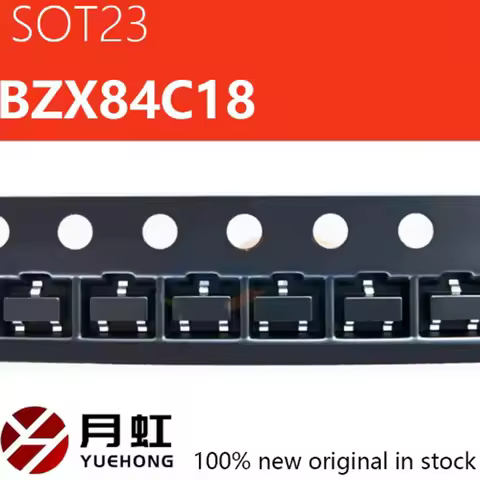 100PCS BZX84C18 SOT23 BZX84-C18 SOT-23 regulator 18V Y6 Zener diode Y6