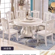 HY-# European-Style Marble Complete Set of Furniture Table Folding Multifunctional Dining Table Household Dining Table D