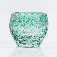 Japanese Traditional Craft Edo Kiriko Shochu Sake Cup Glass Red Blue Green Hand Cut To Clear 60ml Sh