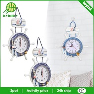 [Toyfulcabin] Nautical Clock Non Ticking Mediterranean Wall Clock for Home Study Office