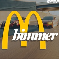 McDonald's car sticker, McMing fusion Bimmer car sticker, waterproof M logo font, personalized car d