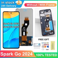 For Tecno Spark Go 2023 2024 LCD BF7n BG6 Display Touch Screen With Frame Digitizer Assembly