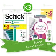 Schick Exacta 2 Sensitive Razors (10'S)