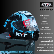 หมวกกันน็อคเต็มใบหุ้มคางKYT รุ่น TT Couse รองรับหูฟังบลูทูธ นวมถอดซักได้