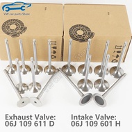 16PCS 06D109601M,06D109611H,06J109601H,06J109611D Intake Exhaust Valve For A4,A5,A6,Q5,TT,Passat,Gol