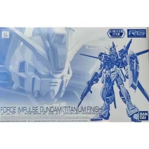 Bandai RG 1/144 Force Impulse Gundam Assembled Model,Standard Ver. / Titanium Plating Finish Ver. Me
