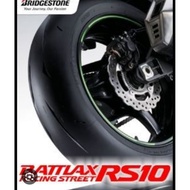 TYRE BRIDGESTONE BATTLAX RS10 SIZE: 110/70ZR17, 140/70ZR17, 150/60ZR17.