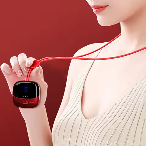 Mini Hanging Neck Massager EMS Muscle Massager Portable Hot Compress Neck and Cervical Spine Massage