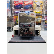 Mini GT No. 681 Porsche 911 (992) GT3 RS Black with Pyro Red Mijo Exclusive