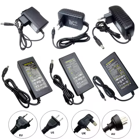 12V Power Supply Unit 1A 2A 3A 4A 5A 6A 8A 10A Lighting Transformer Adapter AC 110V 220V to DC 12 Vo
