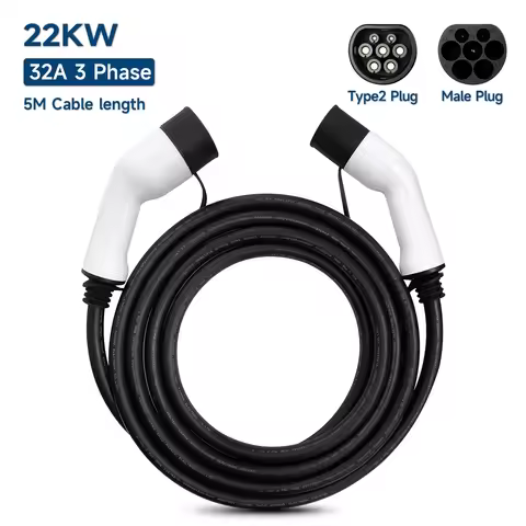 Portable EV Charging Cable 32A 22KW 3 Phase Electric Car Charger 3.5KW 16A 1 Phase EVSE Kit EV Cable
