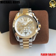 Michael Kors Date Expensive MK BradShaw 3 Chronograph Silver Dial Men's Watch(Two-Tone)