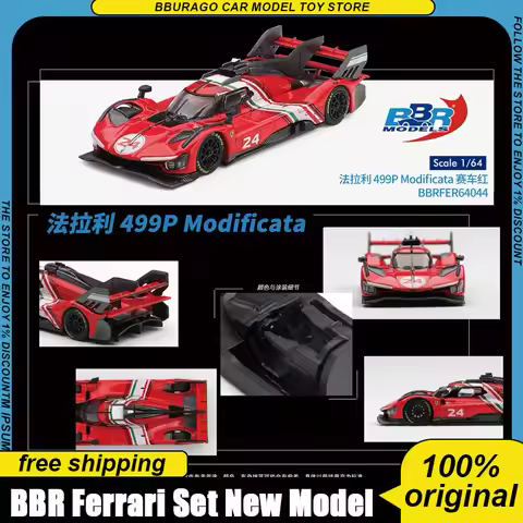 Pre-Sale Bbr 1:64 Ferrari 512 Tr 296 Speciale 499p Modificata Le Mans Track Hypercar Static Alloy Di