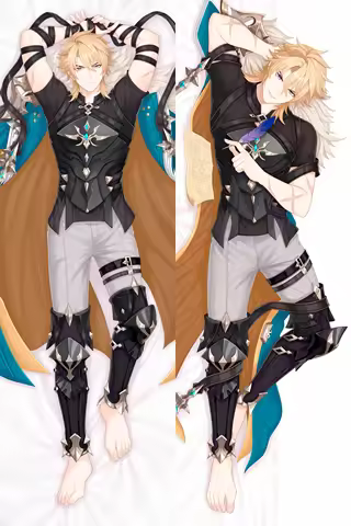 Varka Rugged Mature Knight Man Anime Body Pillow Cover