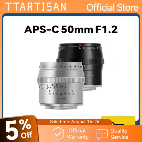 TTArtisan 50mm F1.2 Large Aperture Portrait Camera Lens for Sony E Mount FUJIfilm X Canon M Nikon Z 
