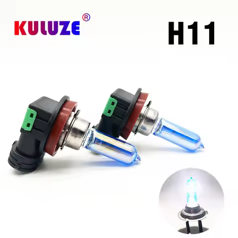 KULUZE 2Pcs H4 H7 H8 H9 H0 H11 Crystal Super Bright White Headlamp 6000K HB3 HB4 9012 Halogen Lamp U