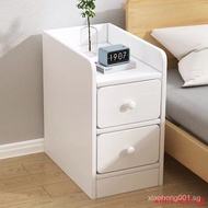 Bedside Table Simple Modern Shelf Home Bedroom Bedside Wooden Cabinet Ultra-narrow Small Storage Cabinet xilin520.sg