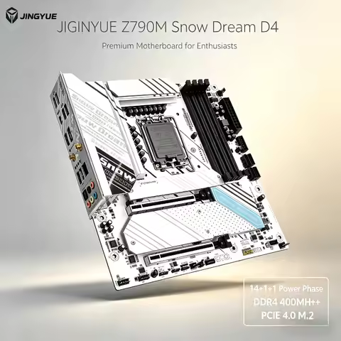 Jingyue Z790Z690 Snow Dream Motherboard D4 Compatible with 121314 Generation CPU Set ARGB 1700 Z790M